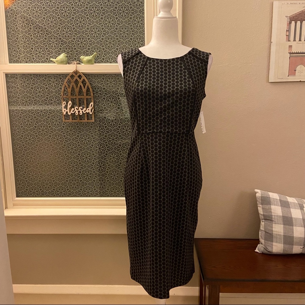 NWT Enfocus Studio Gray/Black Sleeveless Dress 8